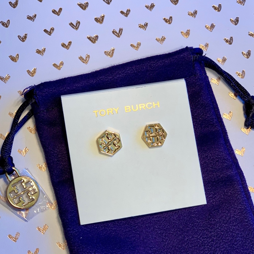 Hexagon Logo Stud Earring
